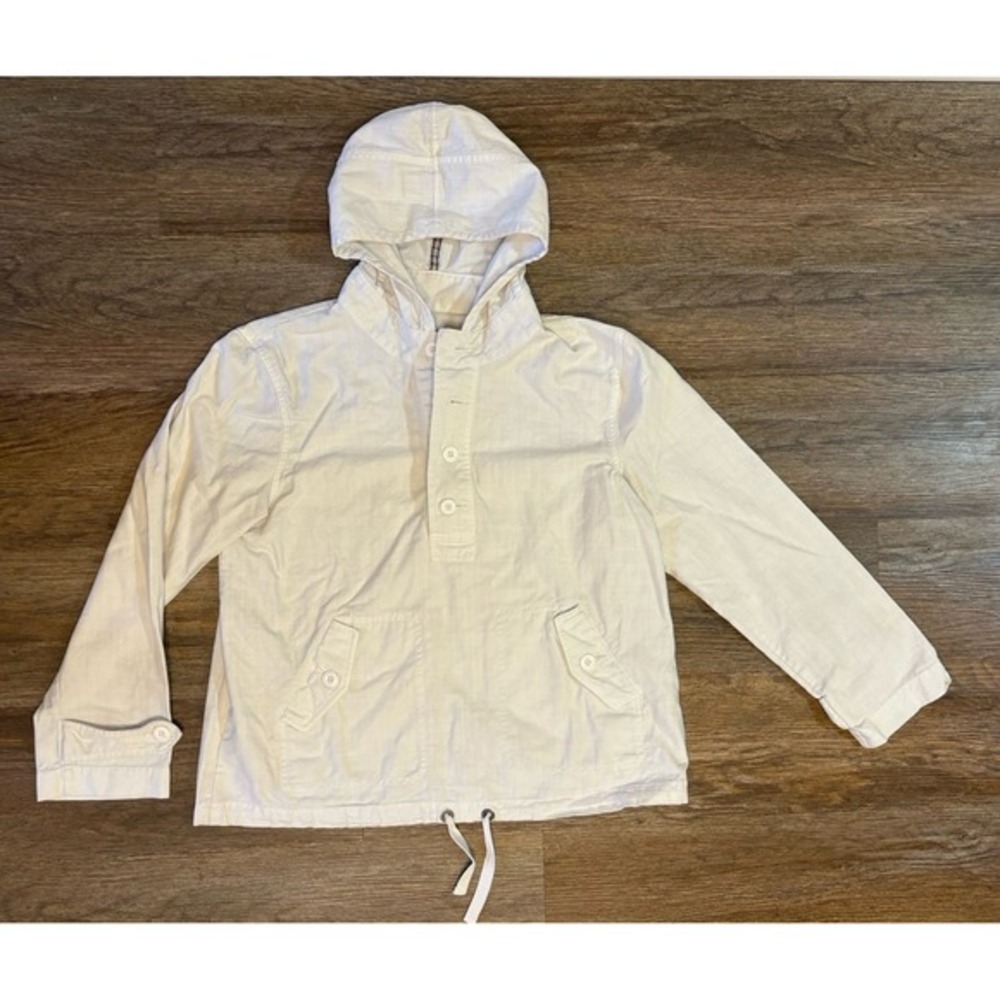 Merona White Fall Utility Jacket Quarter Button size Large‎